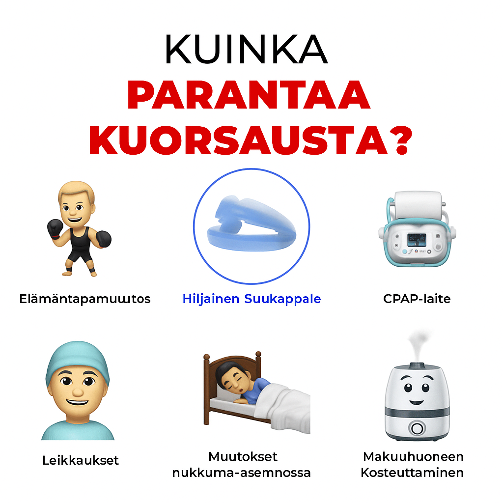 Sanvero kuorsauksenestolaite – universaali koko