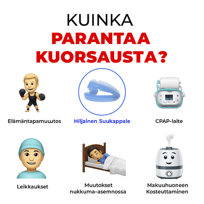 Sanvero kuorsauksenestolaite – universaali koko