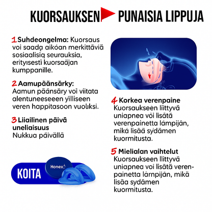 Sanvero kuorsauksenestolaite – universaali koko